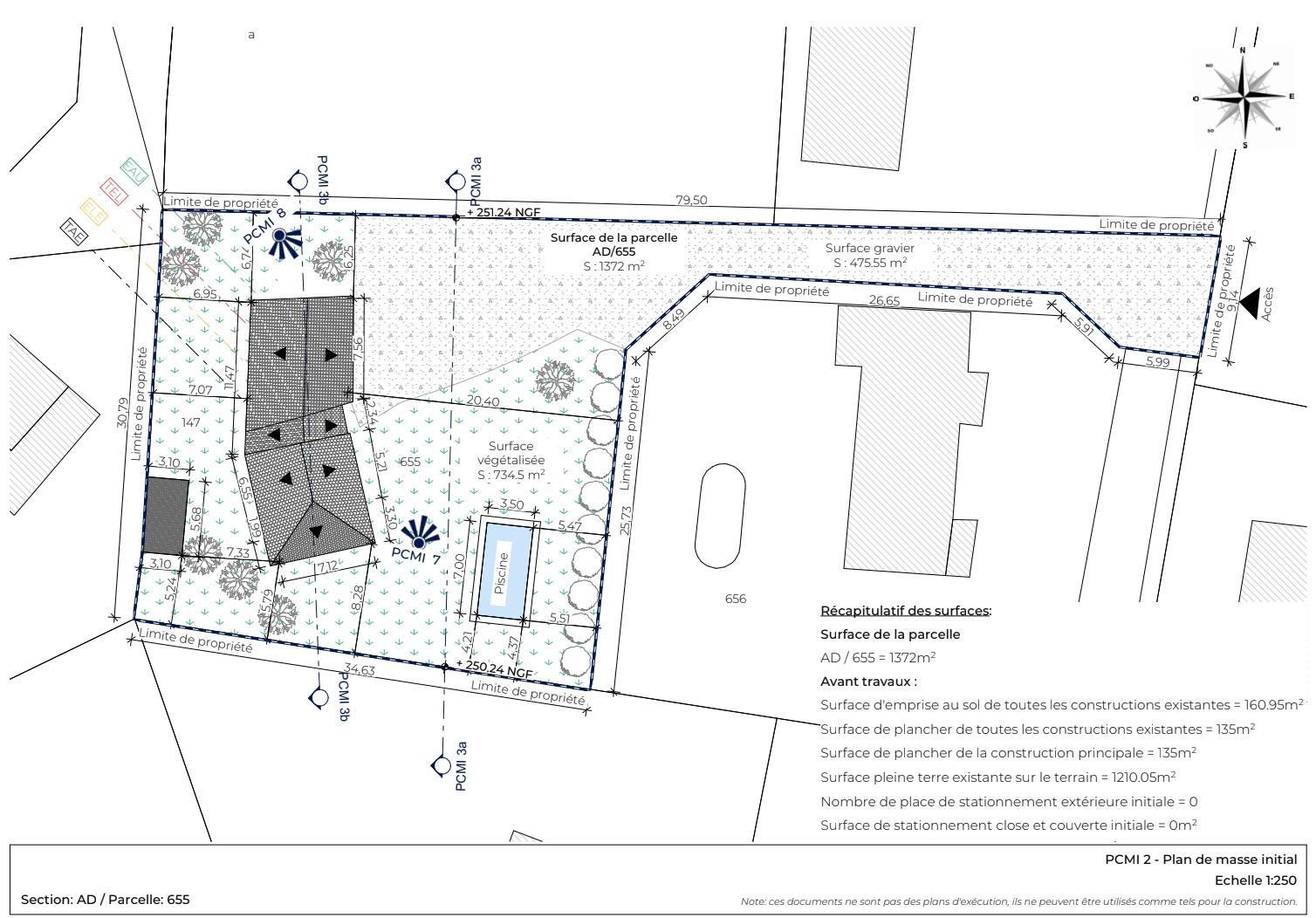 Plan de masse initial PC carport Algar