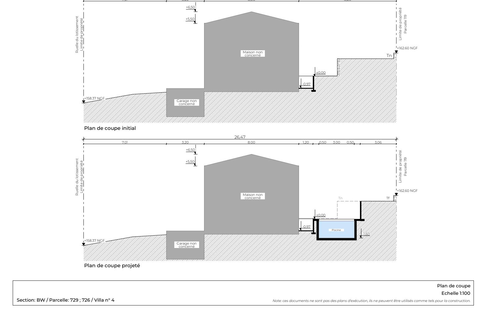 Plan de coupe DP piscine Algar 