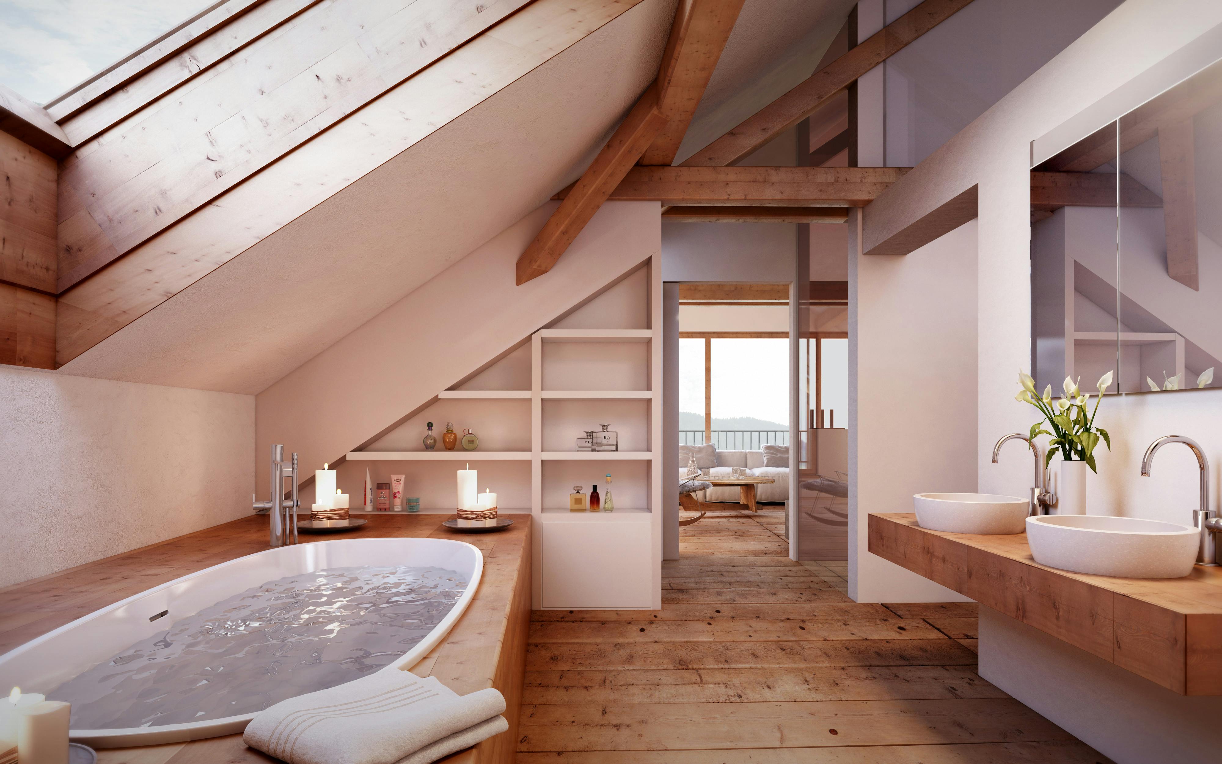 aménagement des combles en salle de bain