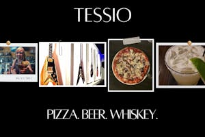 Tessio Pizza, Beer, and Whiskey logo