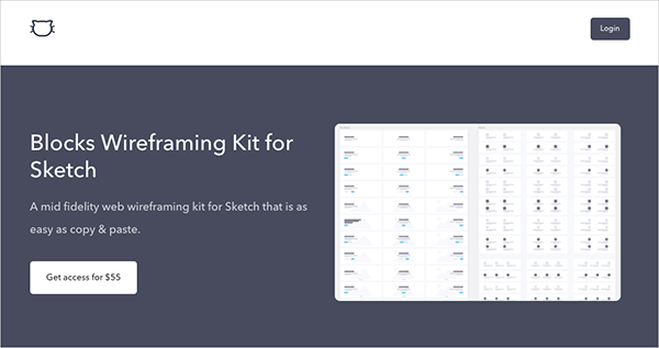 Blocks Wireframing Kit for Sketch