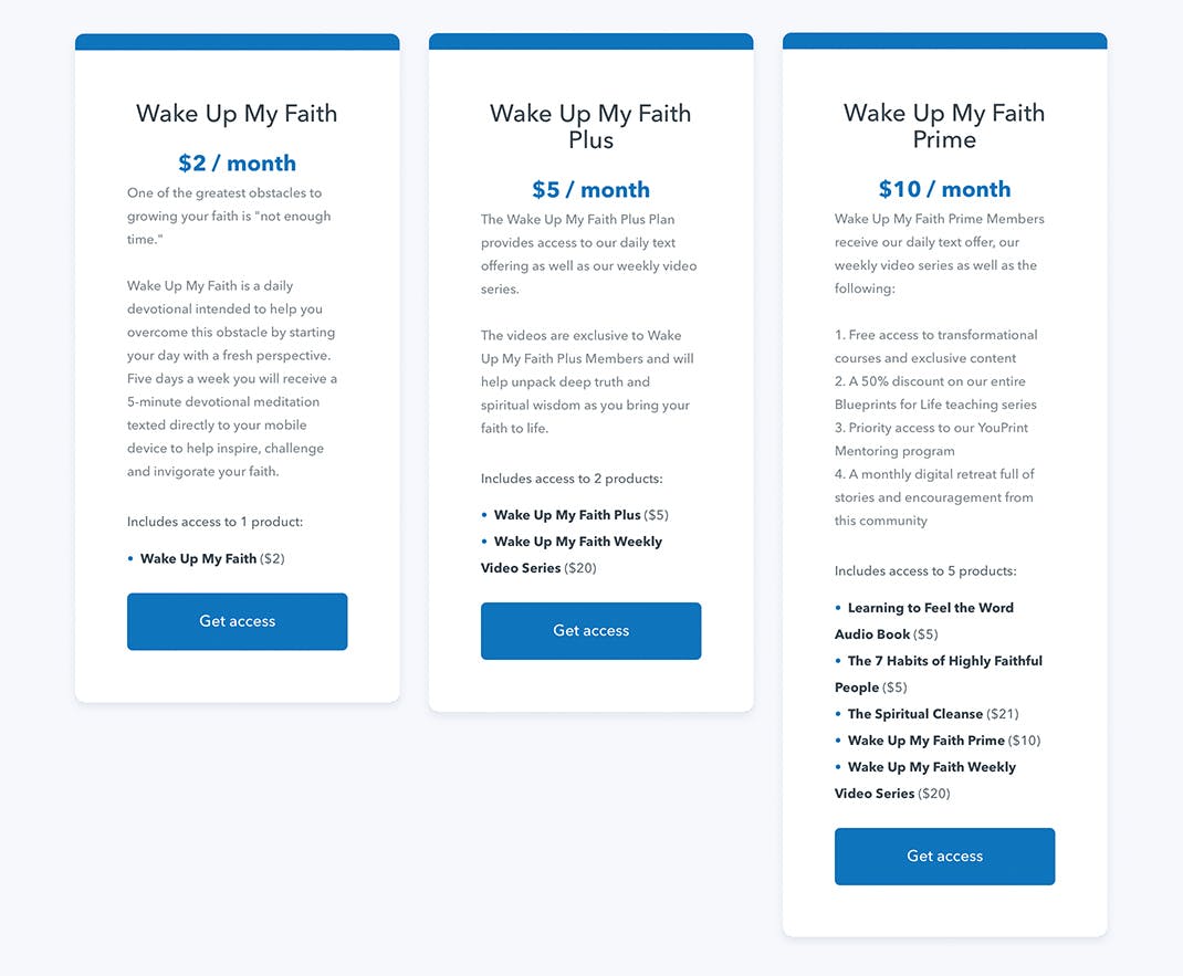 Portable Faith Community Membership on Podia