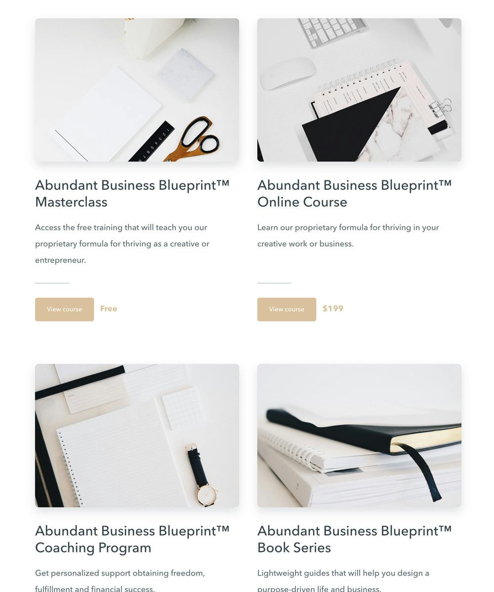 Aja Edmond's storefront - Evergreen courses example