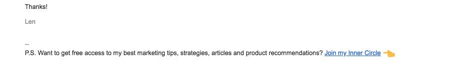 Len Markidan's email signature example