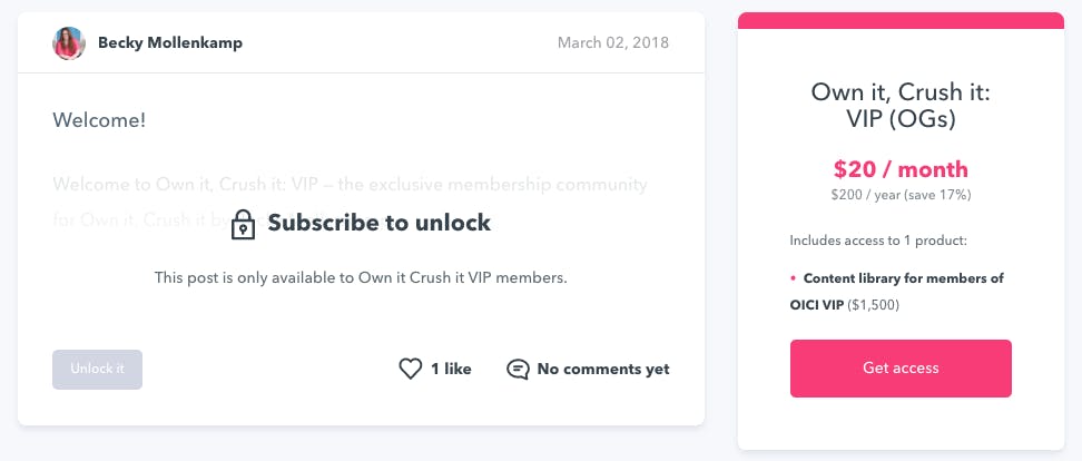 Own it Crush It Membership on Podia