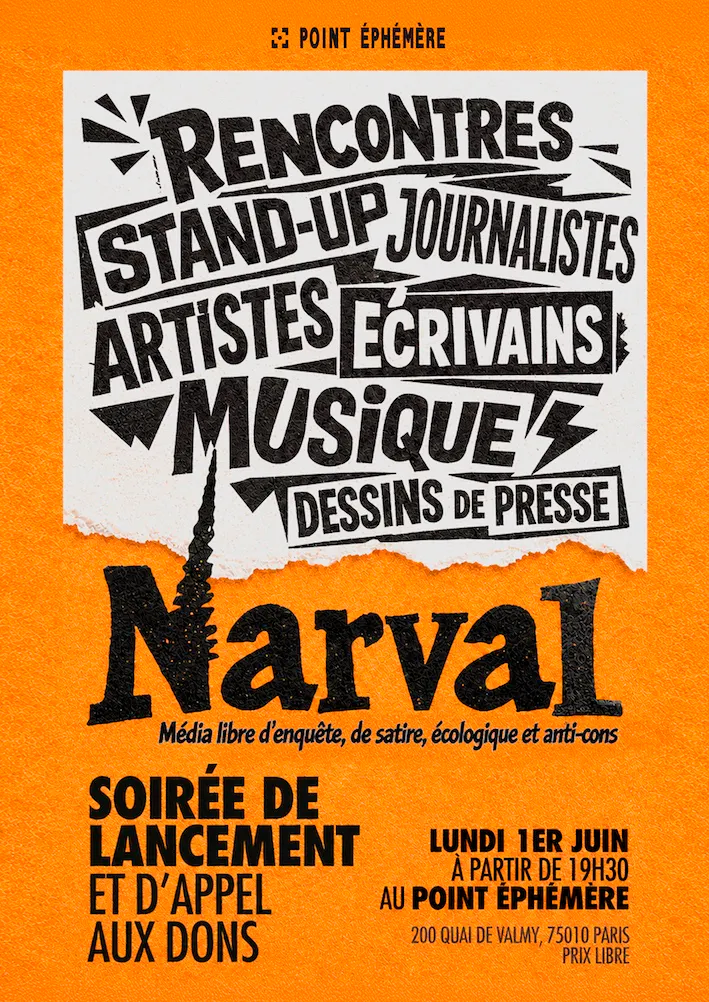Lancement Narval (media d'investigations, satirique, écolo et anti cons!)
