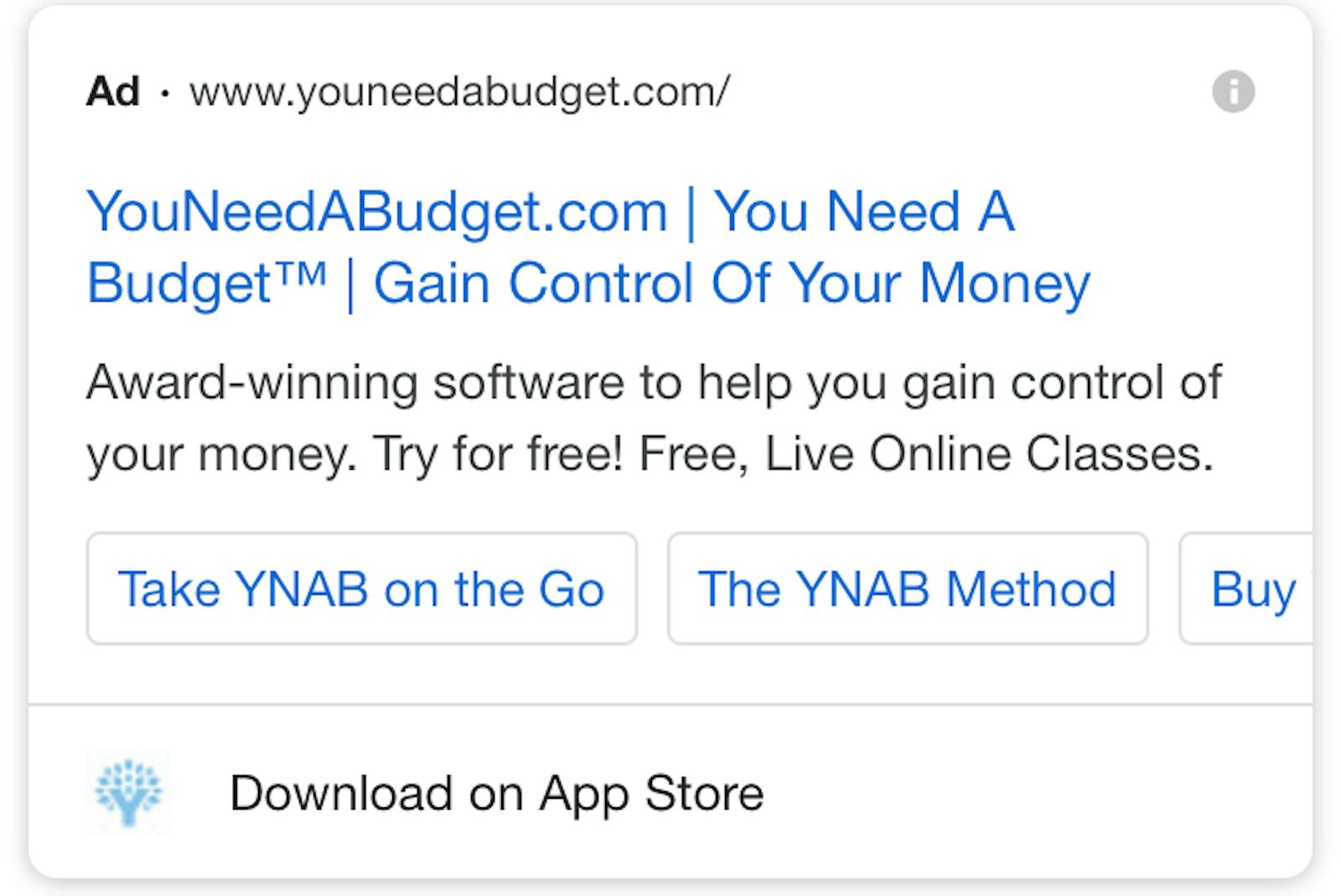 Google Ad example