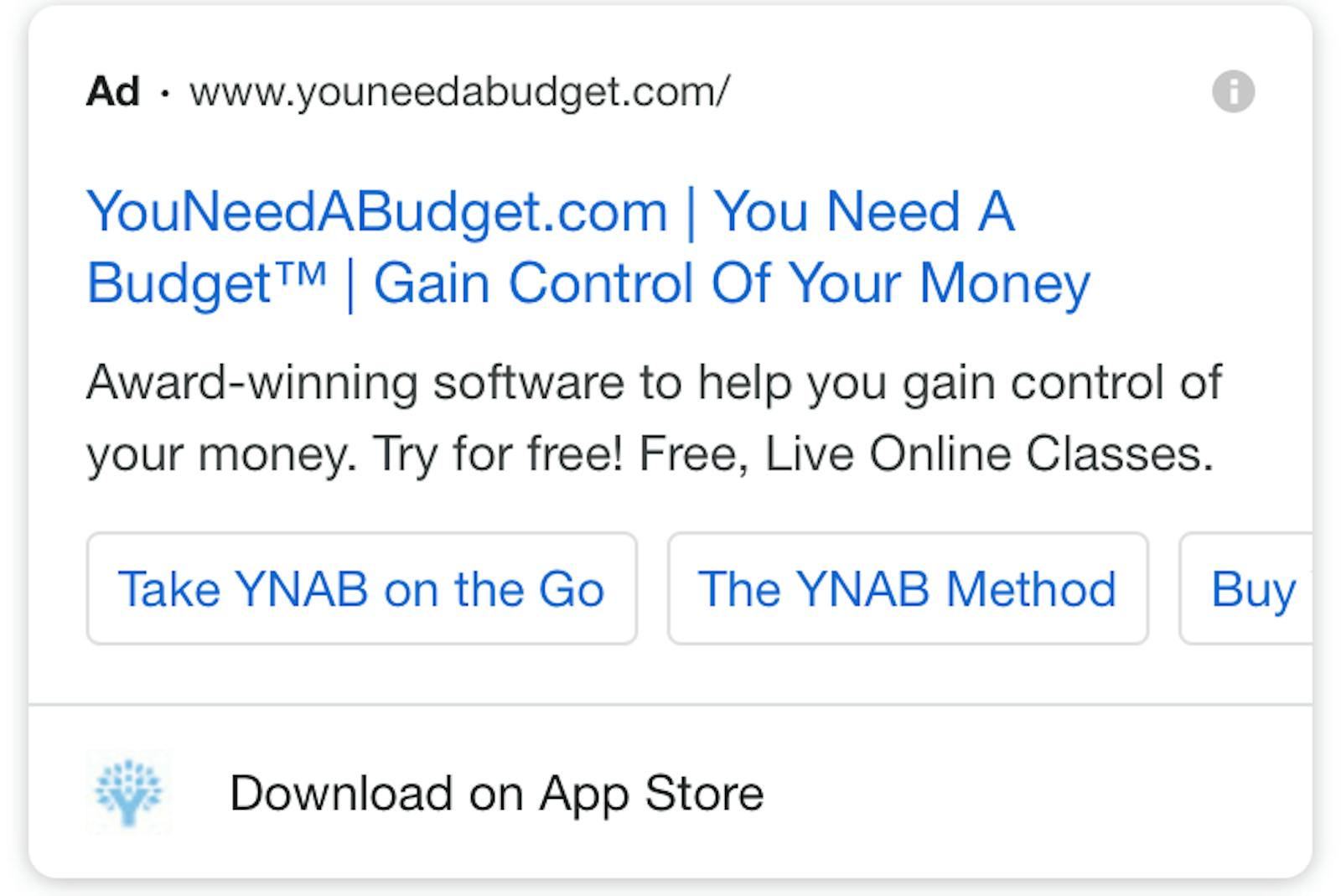 Google Ad example 