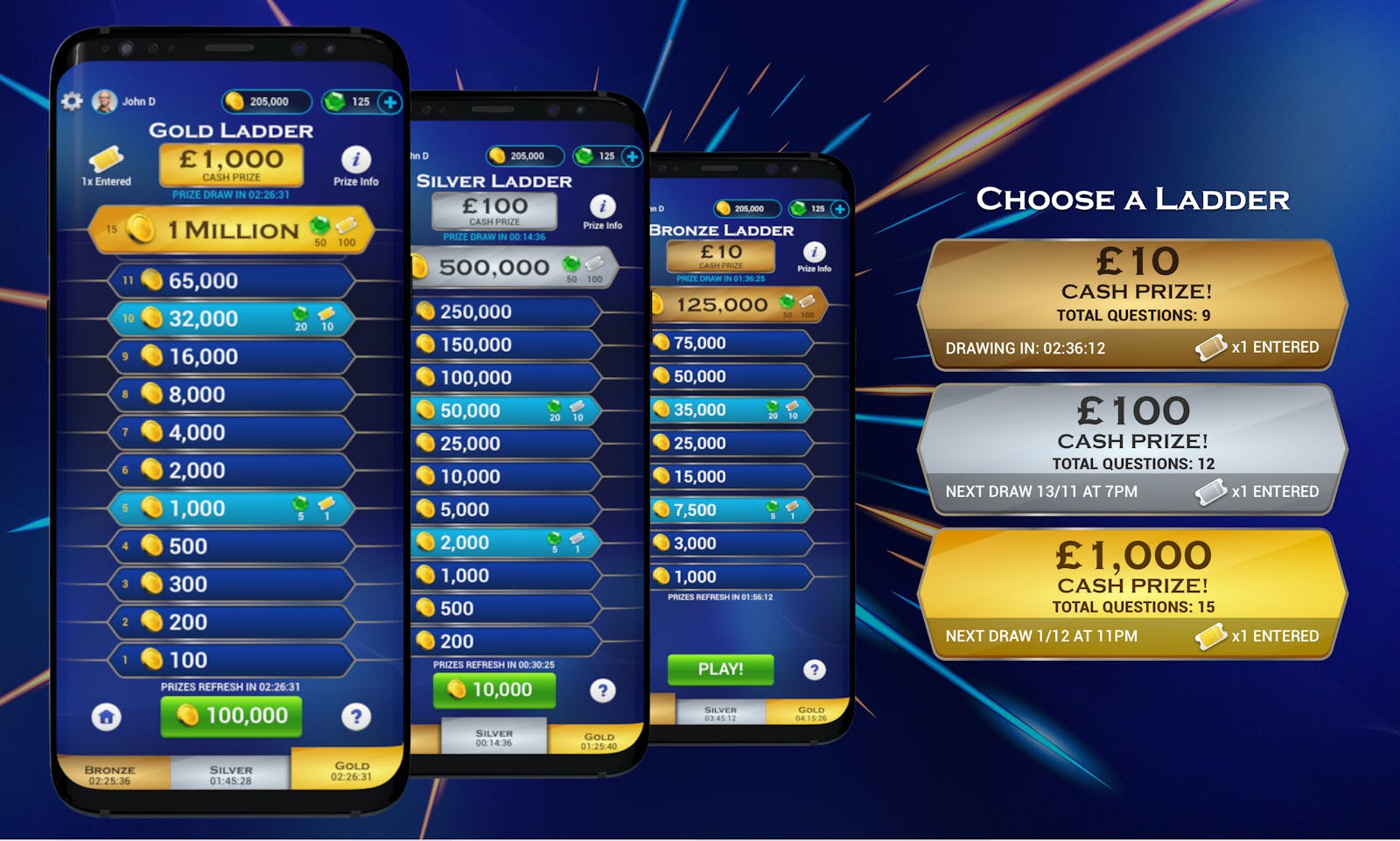 Gameplay example of Who Wants to Be a Millionaire mobile game by Viker