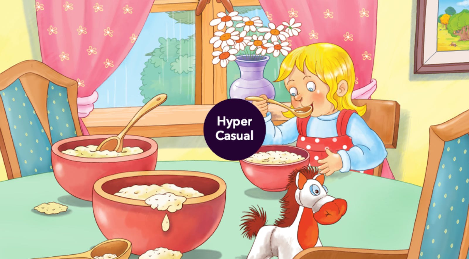 Goldilocks trying hyper casual mobile games