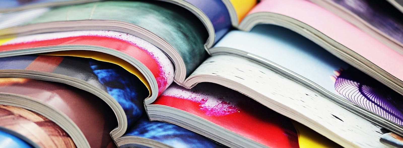 Stack of colourful books