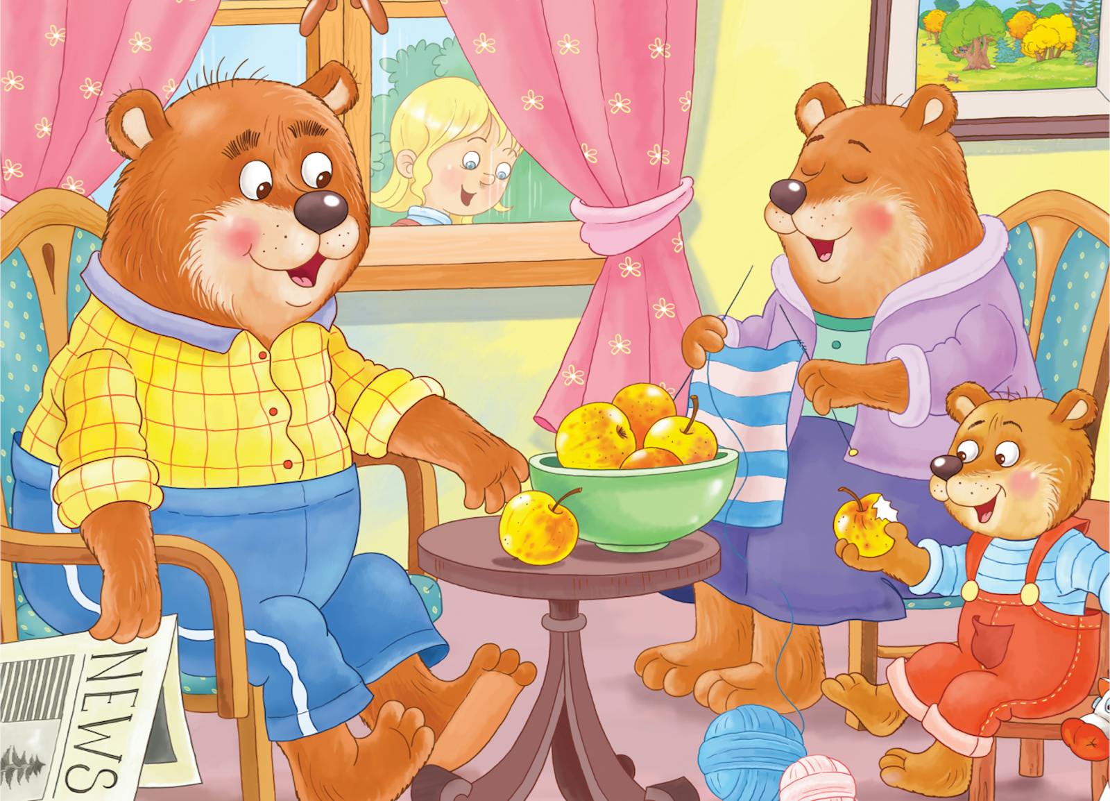 Goldilocks mobile game founder and her investor bears living happily ever after