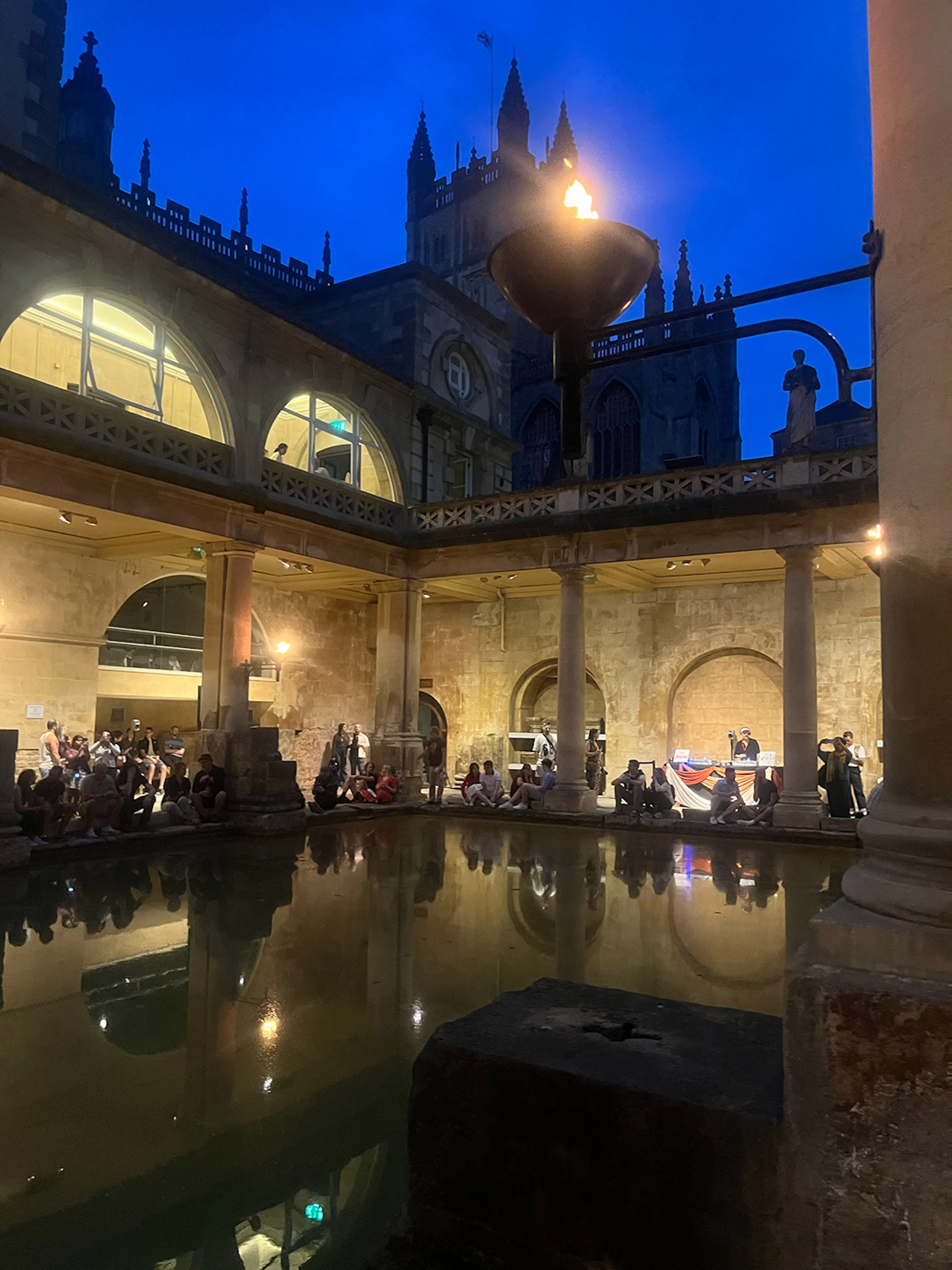 Vinyl Sessions inside the Great Baths at the Roman Baths.