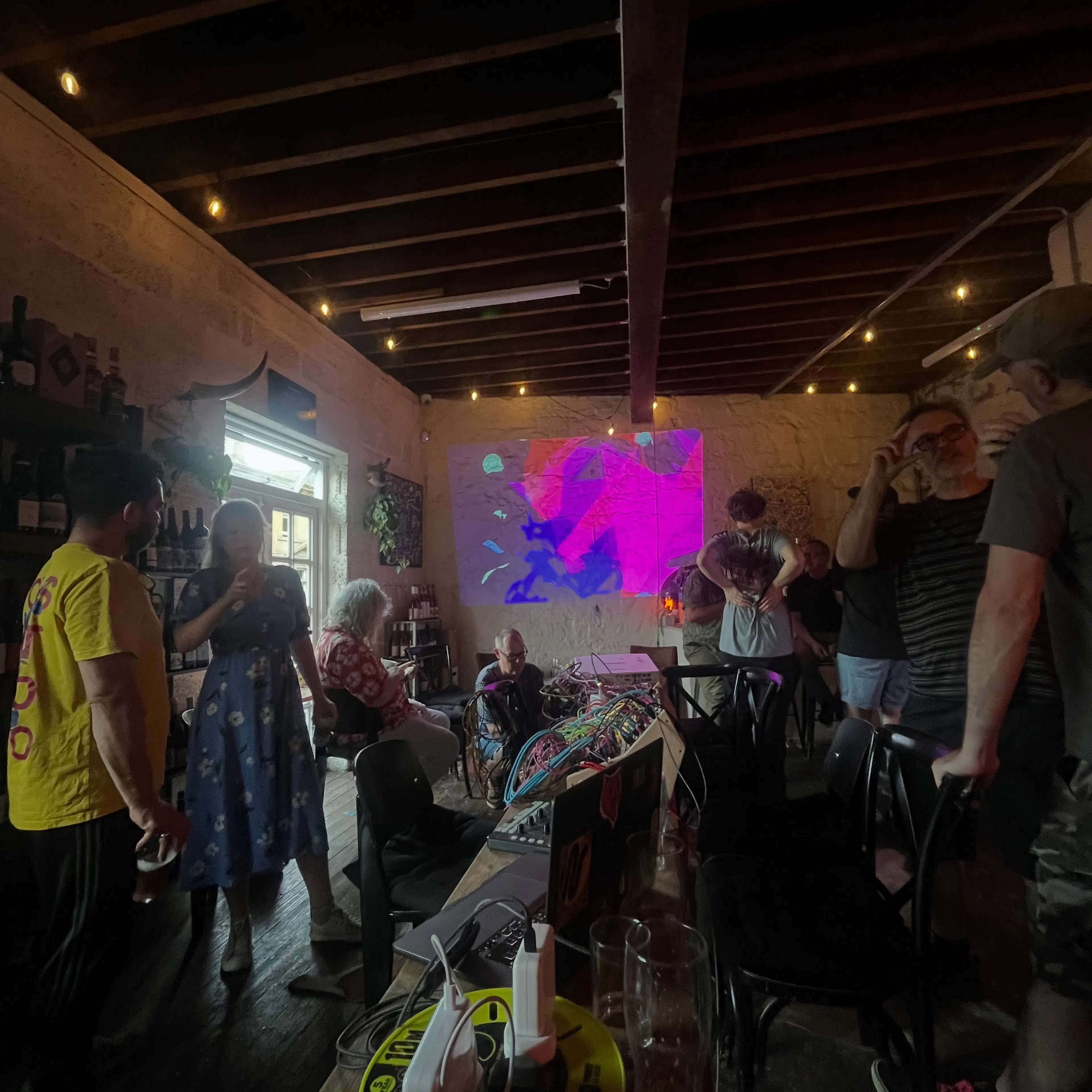 PVSH performing inside Wolf Wine.