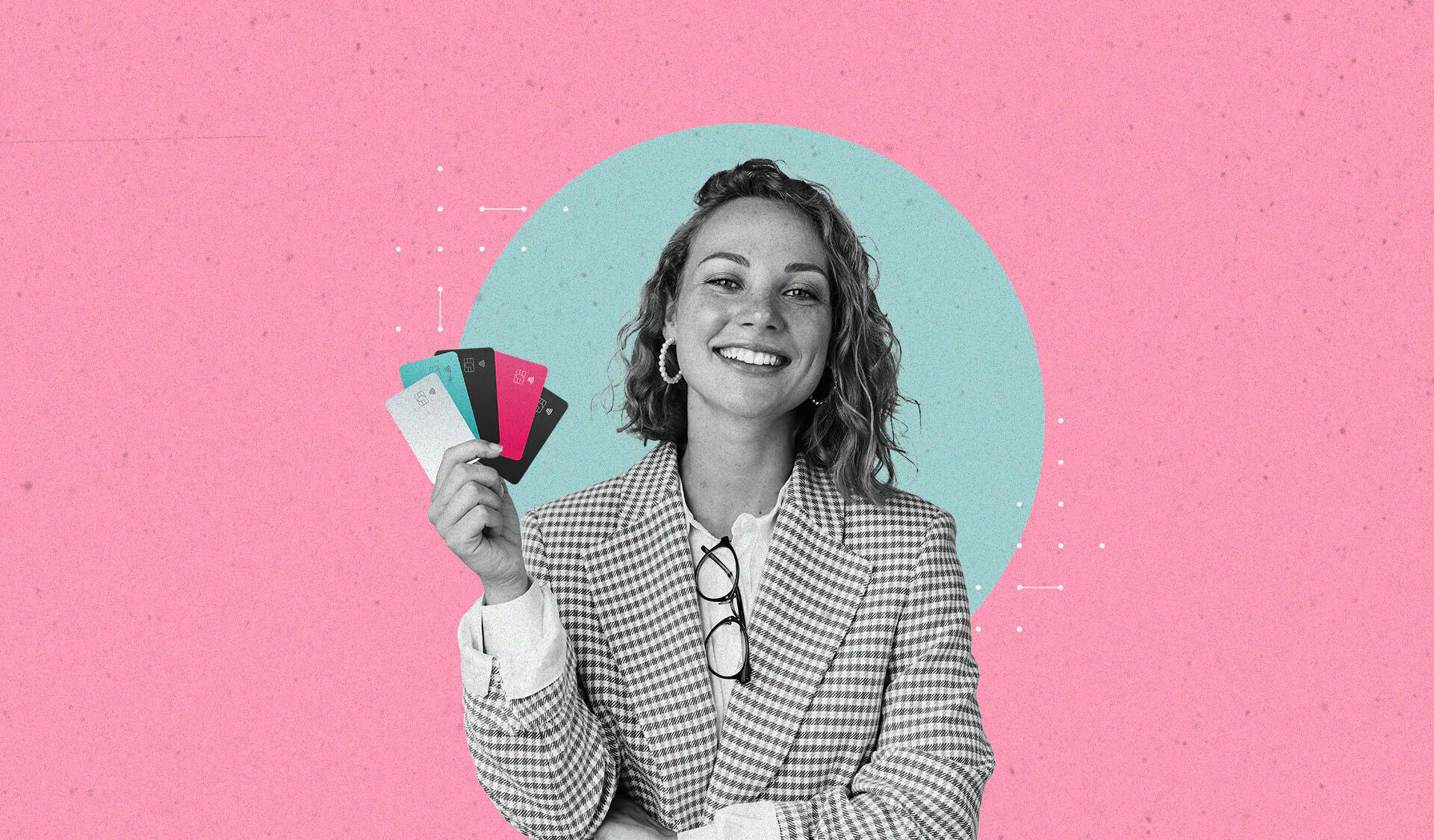 Mulher com cartões