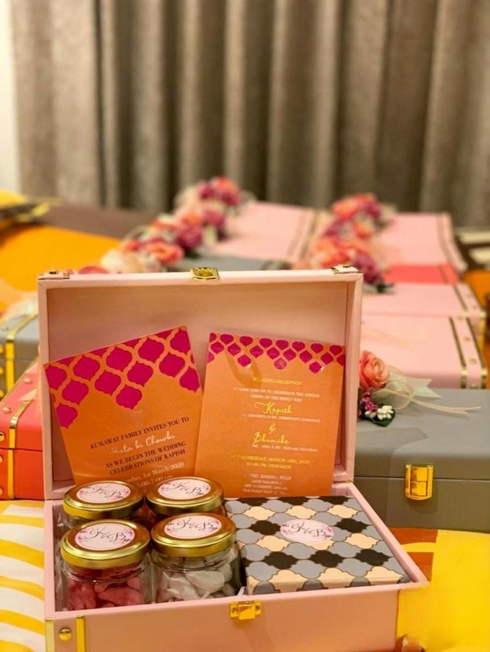 Image of Bengali invitation card format in hamper