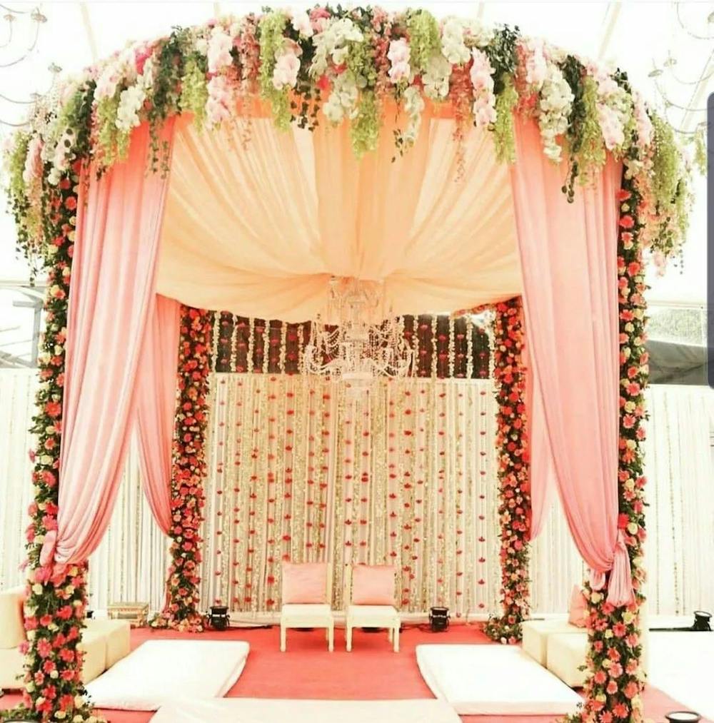A romantic wedding stage