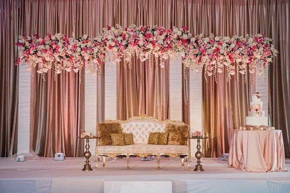 stage decoration for engagement simple