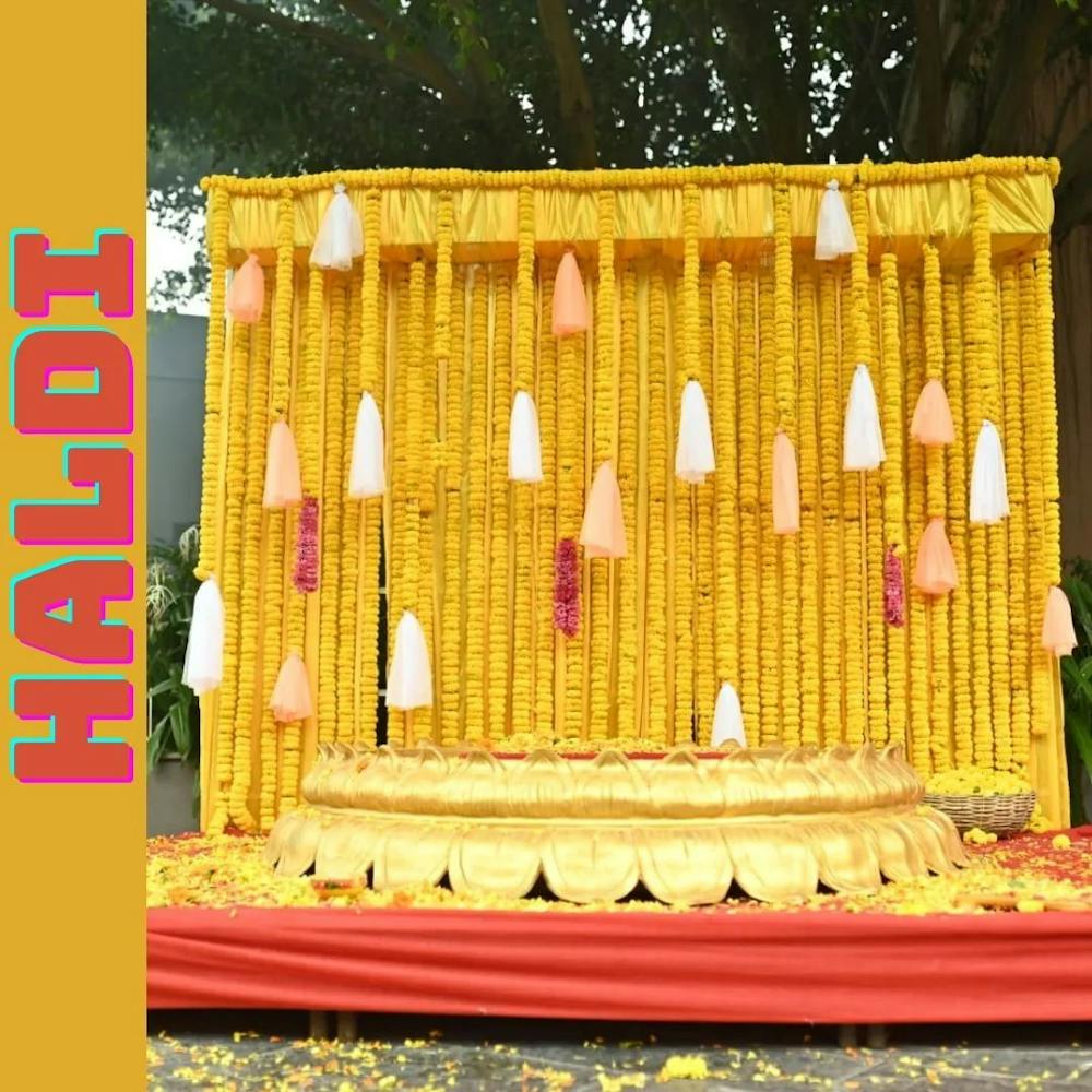 Haldi wedding stage decoration