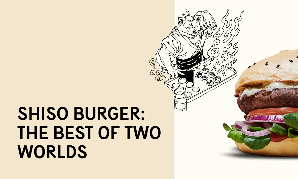 A collage of our work for the Shiso Burger brand