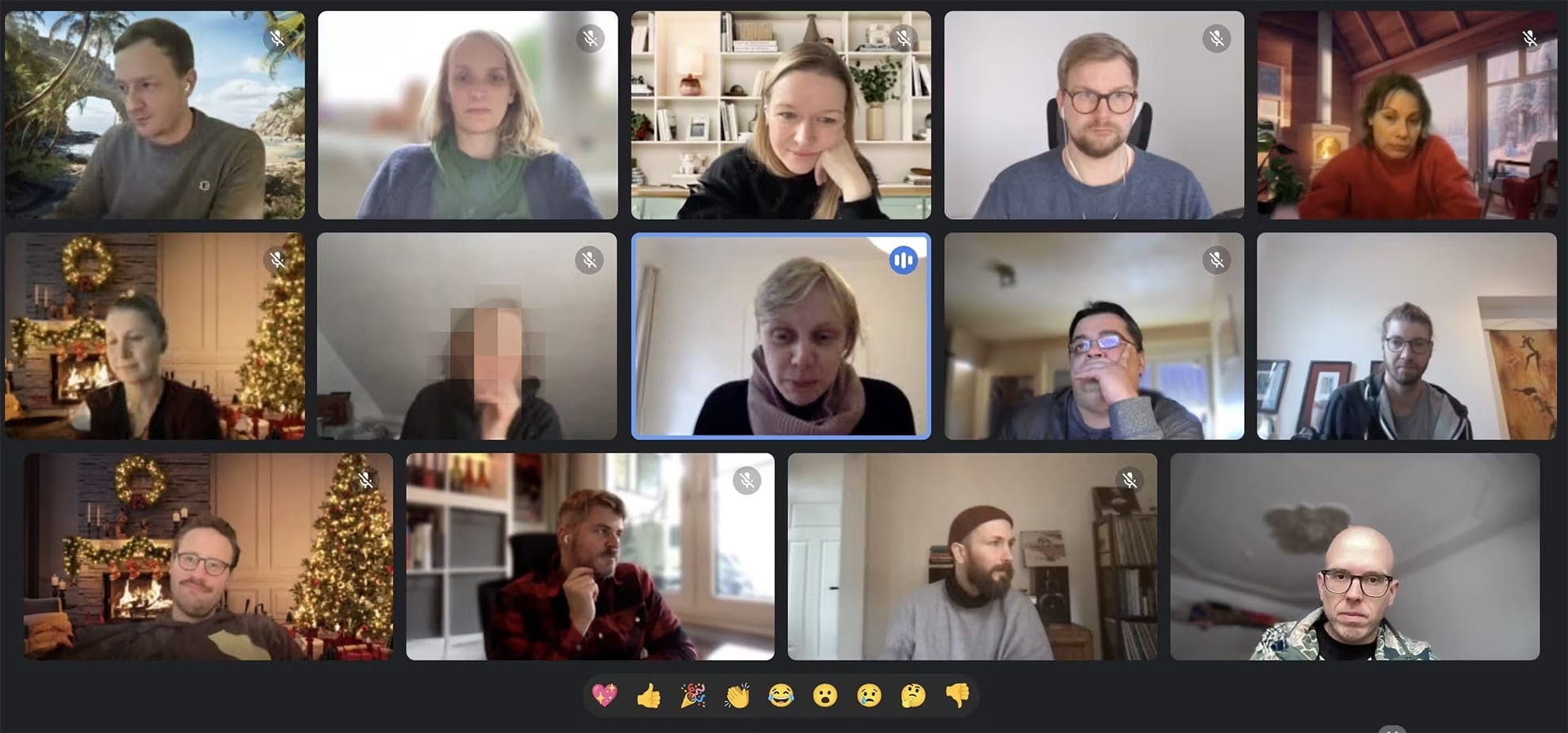 screenshot from one of our regular video calls