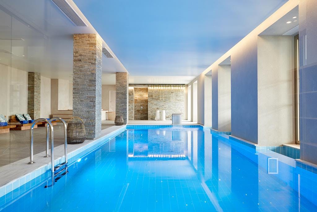 Indoor swimming pool of a hotel