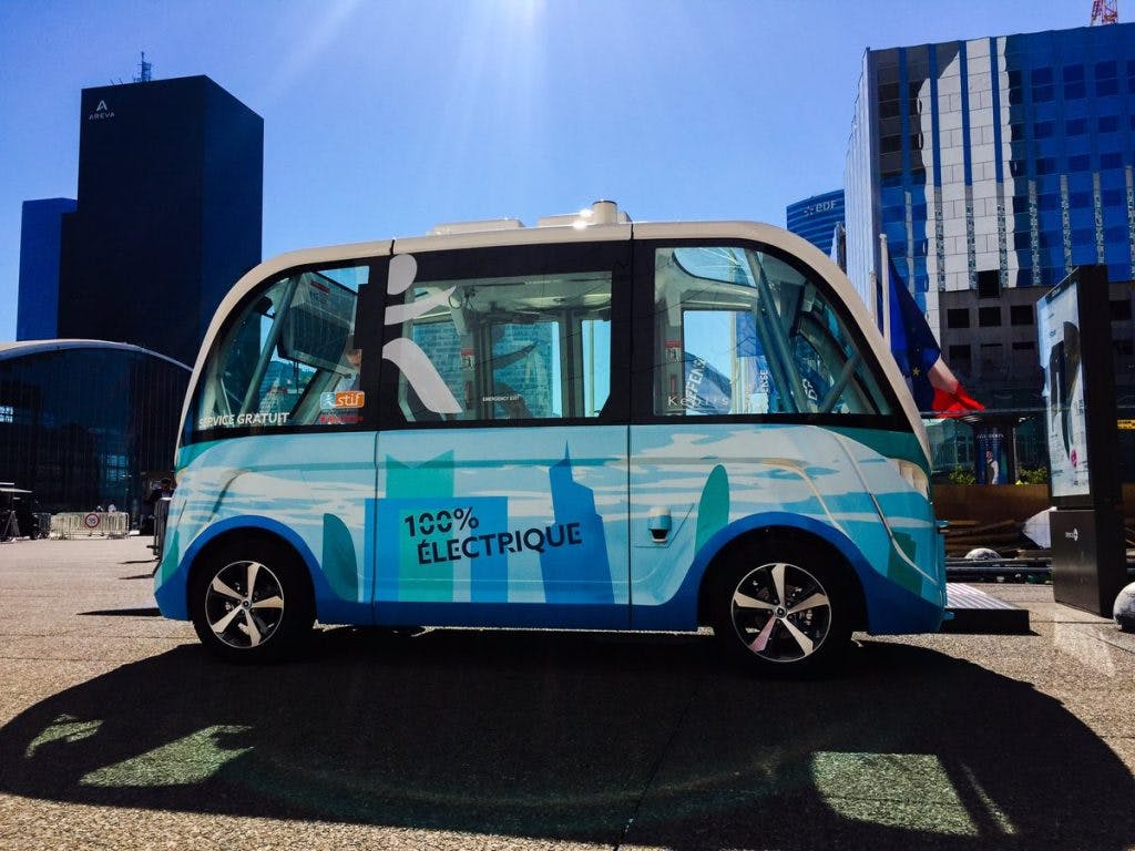 Navette autonome en expérimentation à La Défense