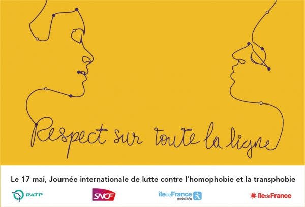 Infographie : Respect sur toute la ligne, lutte contre l'homophobie et la transphobie