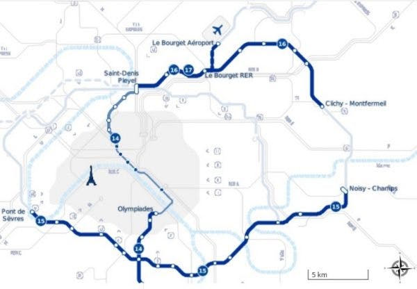 Infographie : Le plan des lignes 15, 16, 17 du Grand Paris Express