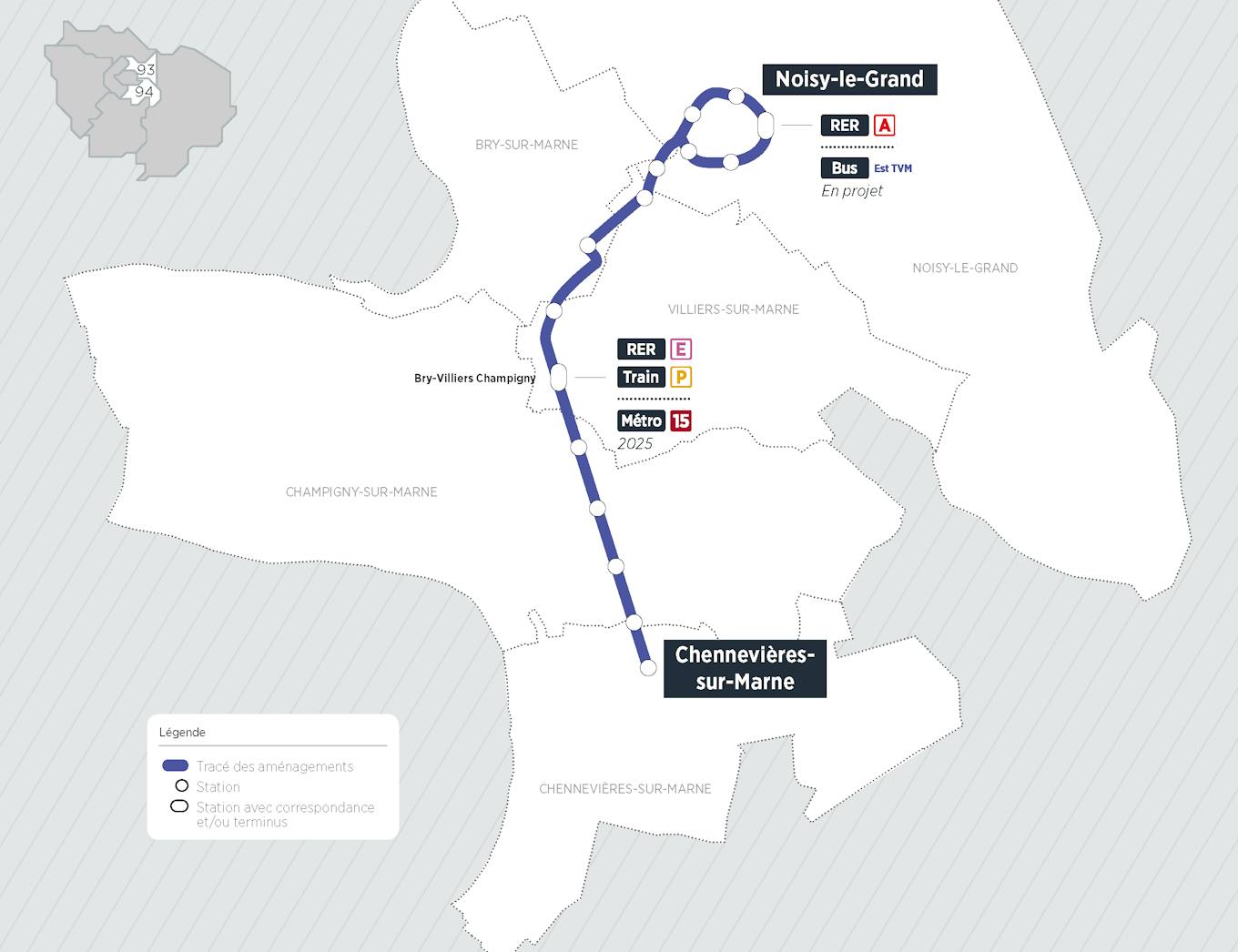 Projet Amenagement De La Ligne De Bus Noisy Le Grand Chennevieres Sur Marnes Ile De France Mobilites