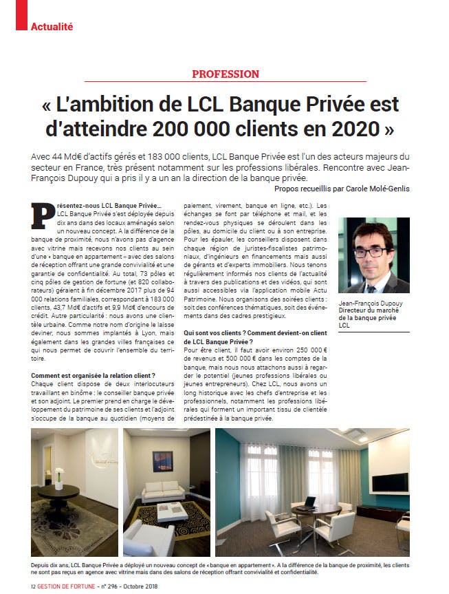 Gestion de Fortune LCL Banque Privée