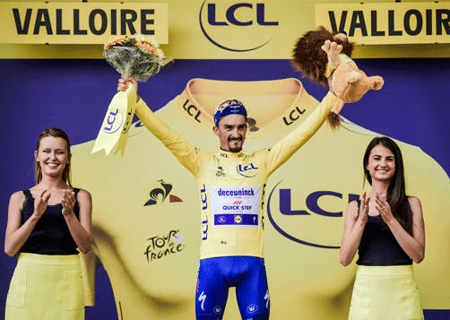 14ème maillot jaune pour Julian Alaphilippe