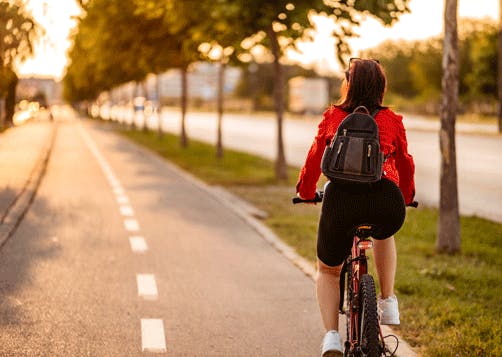 Voie cyclable à deux sens