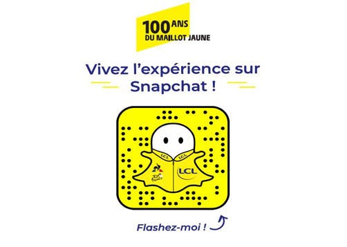 Snapcode LCL pendant le Tour 2019