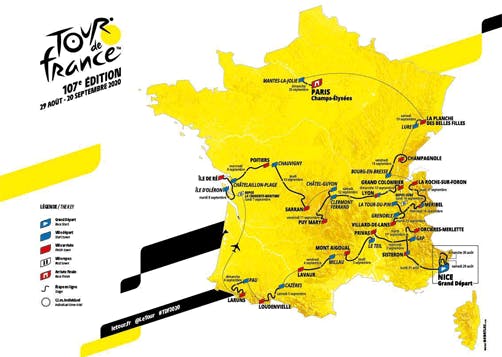 Carte du Tour de France 2020