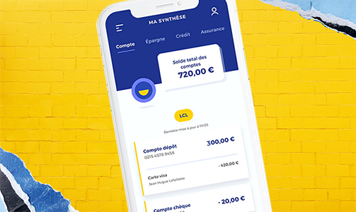 Appli mobile mes comptes LCL Banque
