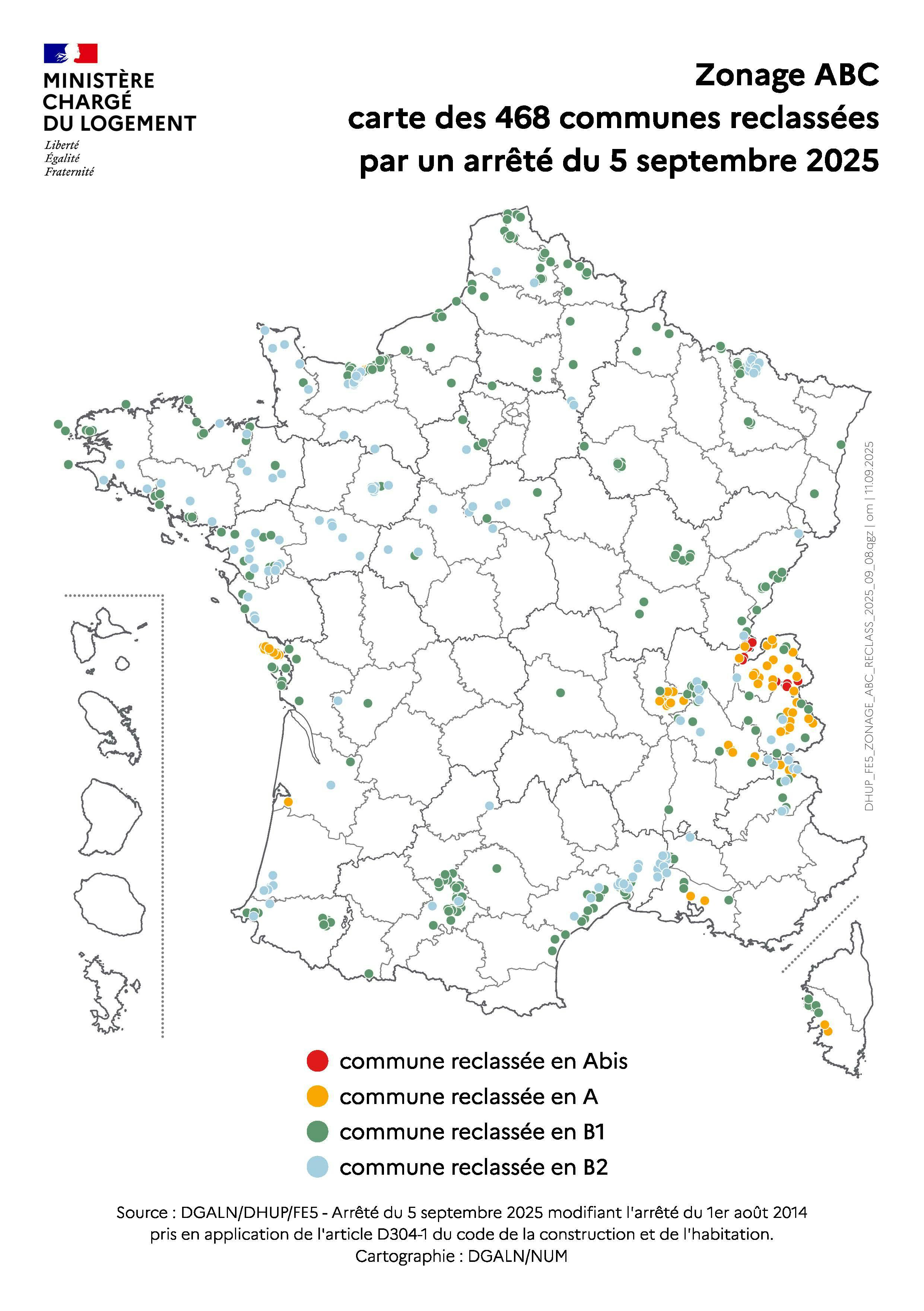 468 communes reclassées