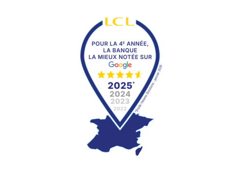 LCL , banque la mieux notée sur Google en France en 2025