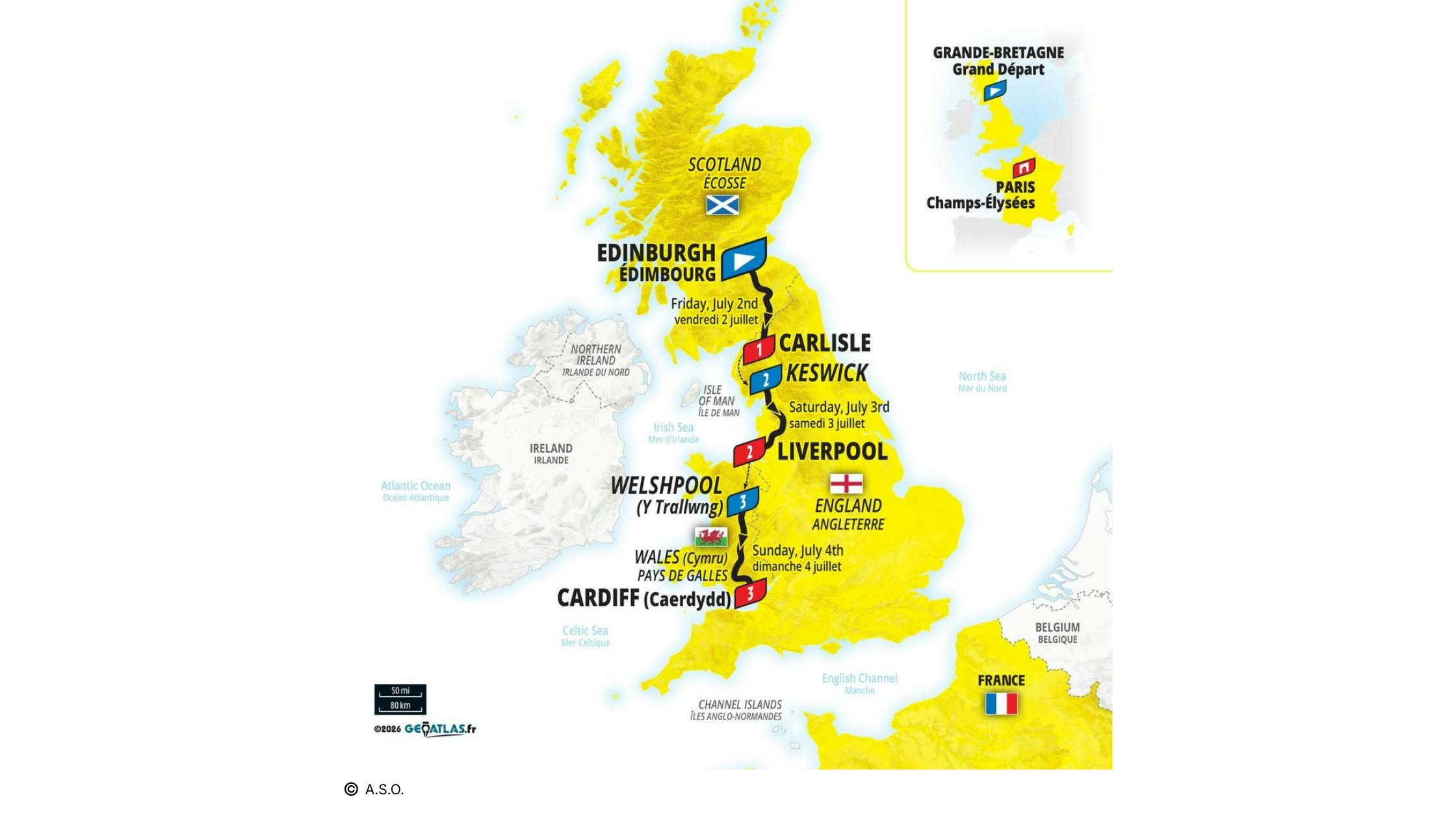 Révématon parcours Tour de France 2027 grande bretagne