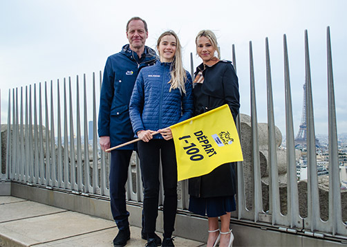 Christian Prudhomme, Evita Muzic, et Marion Rousse