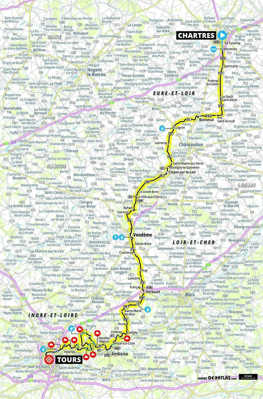 Parcours Paris Tours 2022