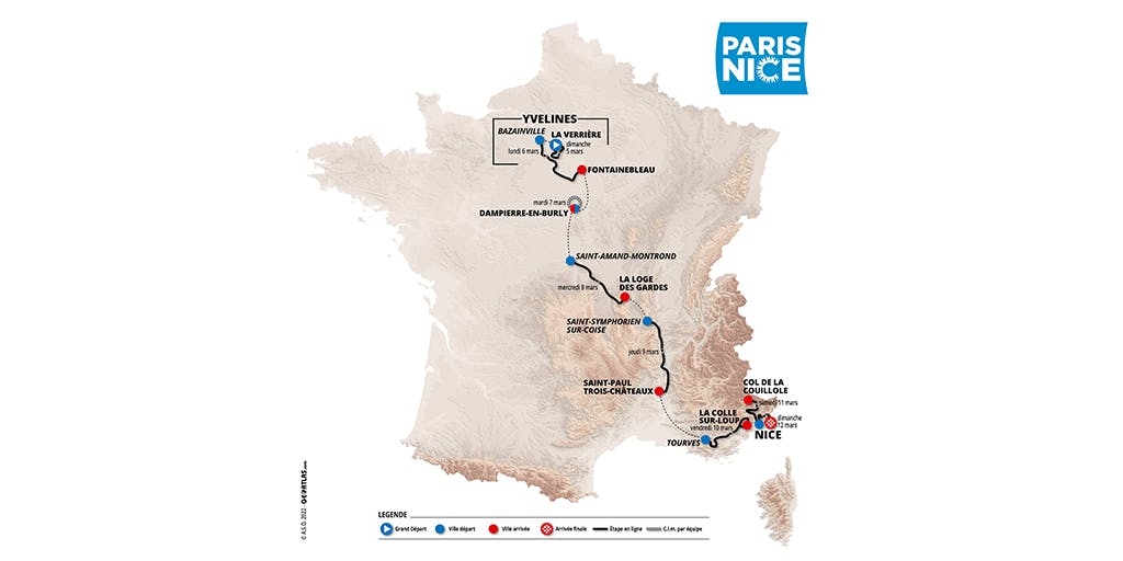 ParisNice 2023 le parcours officiel dévoilé