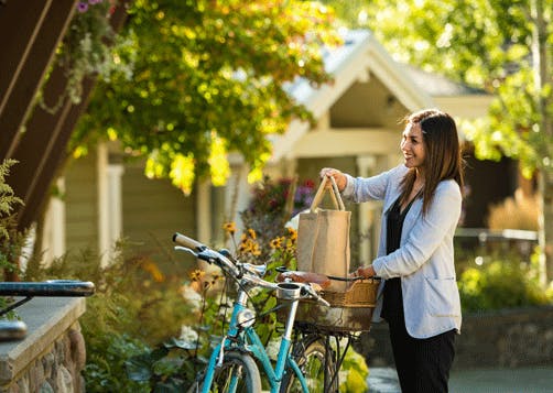 Faire ses courses à vélo