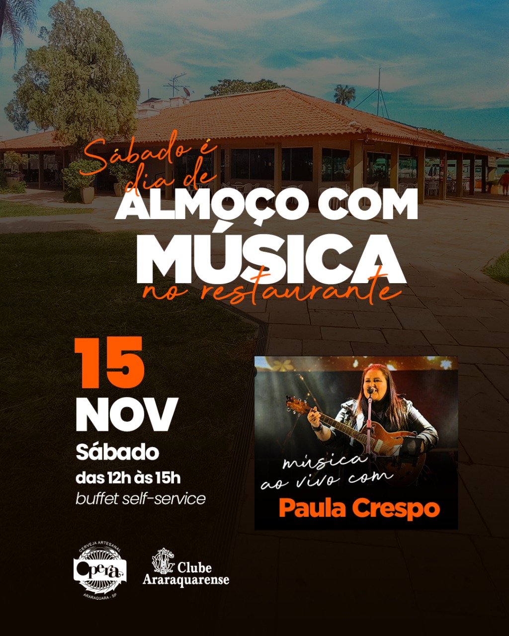 imagem almoço com musica