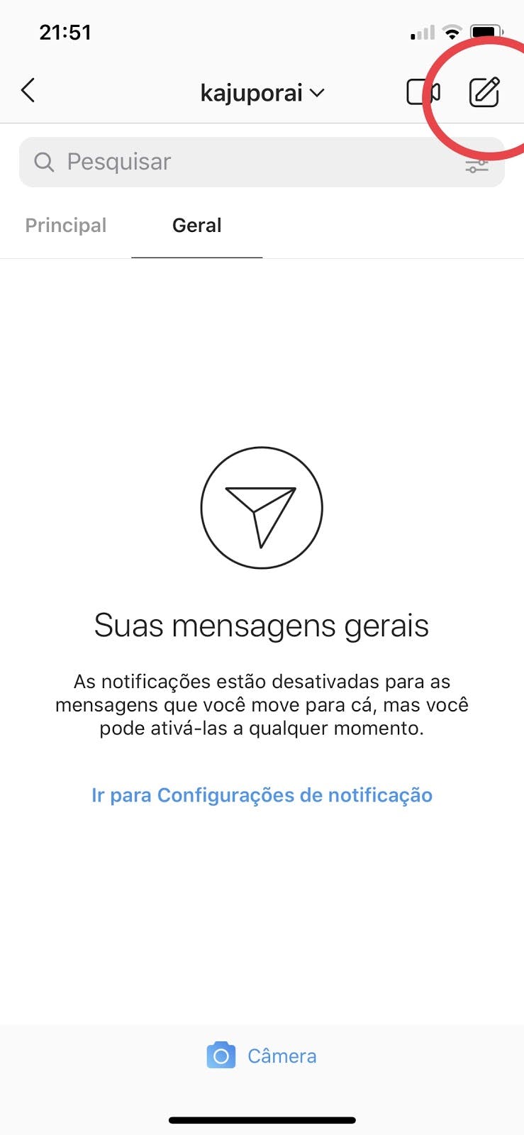 Instagram Direct: envie mensagens para seus contatos