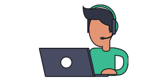 Ilustração de atendente SKY