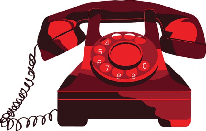 Telefone cor vermelha Claro