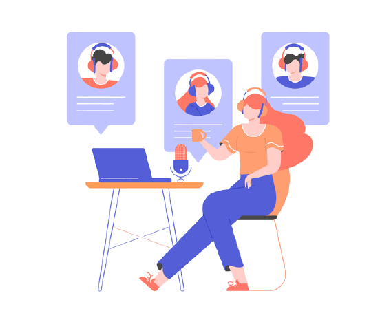 Ilustração de atendimento