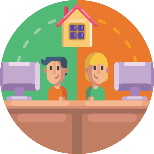 ícone duas pessoas usando internet