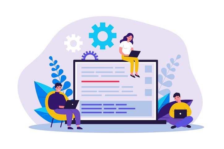 Ilustração de pessoas usando a Internet Vivo Fibra 200 mega